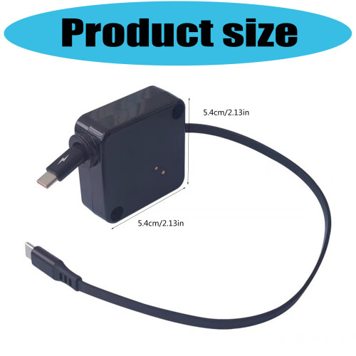One Hand Operation Stretch Type C Cable 100W Fast Charge Smooth 2