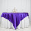 Toalha de mesa quadrada de cetim roxo 90x90 polegadas 2