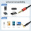 1/4inch Instrument Cable 3.5mm 1/8inch-30cm 3.5 Mono Curved 4