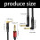 1/4inch Instrument Cable 3.5mm 1/8inch-30cm 3.5 Mono Curved 5