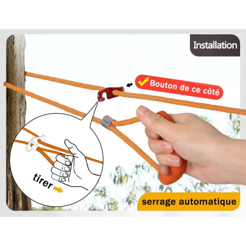 Corde à linge extérieure épaisse de 5 m 2