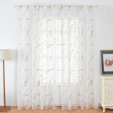 Marble Sheer Curtain in Silver or Gold, 100x200cm