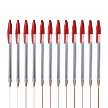 Mehrfarbiger Kugelschreiber, Kunststoff-Kugelschreiber,-Rot