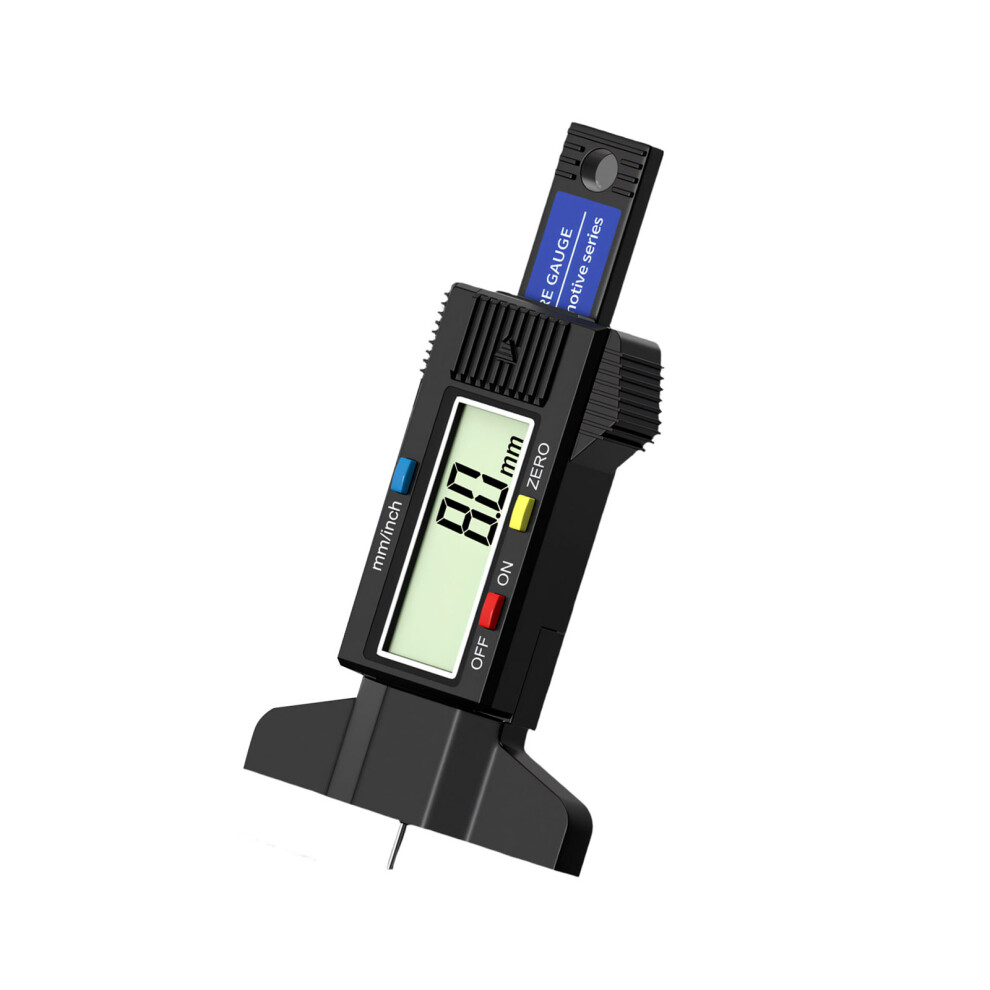 Tire Treads Depth Gauges Grooves Measure Tool Digital- Black 7754003642349