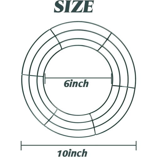 Gröna trådblomringramar, 25 cm, 3-pack 1