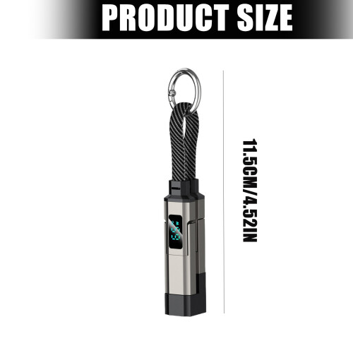 Durability Digital Display Keychain Data Cable Fast-Black 1