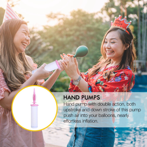 Balloon Blowing Pump Pink 1 Set 2