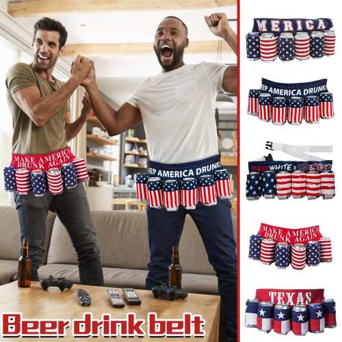 Biergordel voor Onafhankelijkheidsdag - Polyester drankhouder 1