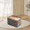 Clothes Storage Box Thickened Fabric Foldable Gray 4