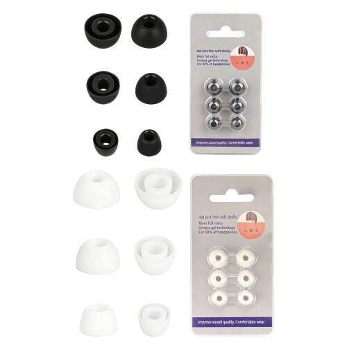 1 Set Ergonomic Silicone Earphone Tips for Buds Sweat-White 1