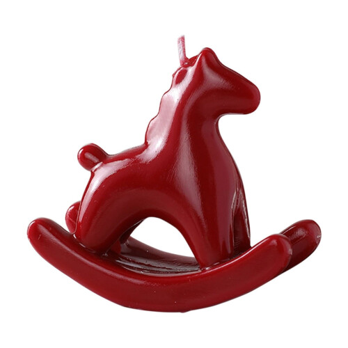 Vela aromática con forma de potro, roja, 10x9cm 1