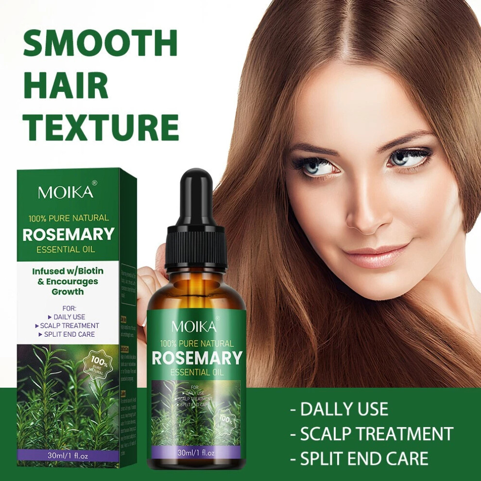 (1pcs) UK - Natural Rosemary Hair Oil Anti Frizz Smooth Shine Split End Repair Serum