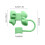 Silicone Bow Straw Cap Cover Green 0.4 Inch 5