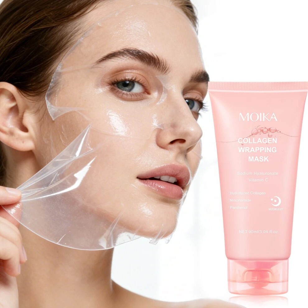 (1pcs) UK - Collagen Wrapping Peel-Off Mask, Hydrating & Brightening Facial Mask 90ml