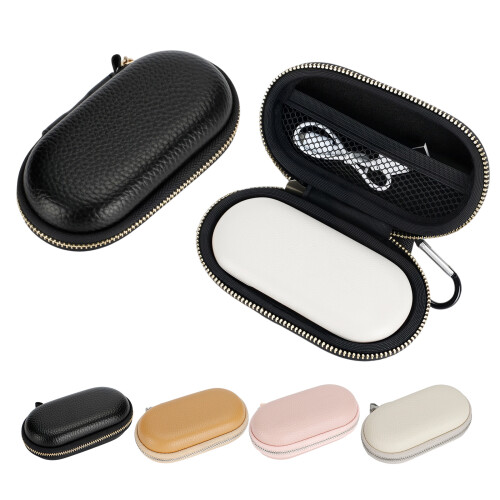 PU Earbuds Travel Case Customized Shock Absorbing- off w hite 2