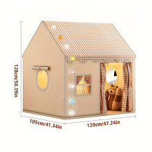 Extra-Large Foldable Portable Playhouse Castle Tent for Boys and Girls | Alloy-Reinforced Frame Anti-Tip Stand