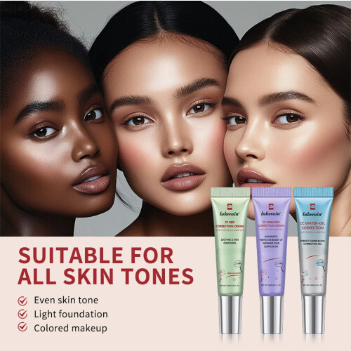 (1Set(3pcs)) 3Pcs Colour Corrector Base, Hydrating Skin Tone Makeup 15ml