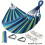 (Blue) 2.8*1.5M Thickened Fabric Curved Rod Anti-Rollover Hammock 1