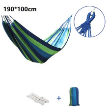 (190*100cm) Outdoor Garden Brazilian Hanging Hammock Spreader Bar Cotton Fabric Hanging Garden Hammock For One Two People Easy Assembly