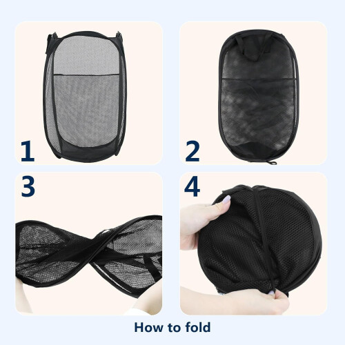 Panier à linge pliable en filet 2
