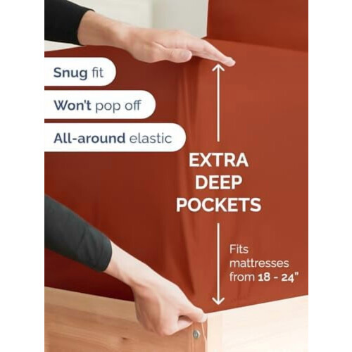 Drap-housse King à poches extra profondes 45 à 60 cm 1