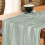 Boho cheesecloth table runner forest green 35 x 70 inch 2