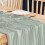 Boho cheesecloth table runner forest green 35 x 70 inch 3
