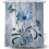 Cortina de chuveiro floral com margaridas azuis, 152 x 178 cm (60 x 70 polegadas). 4