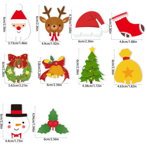Weihnachtskarten für Weingläser – 100 Stück 2