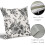 Fodere per cuscini floreali nere 45x45 cm in cotone e lino 4