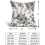 Fodere per cuscini floreali nere 45x45 cm in cotone e lino 5