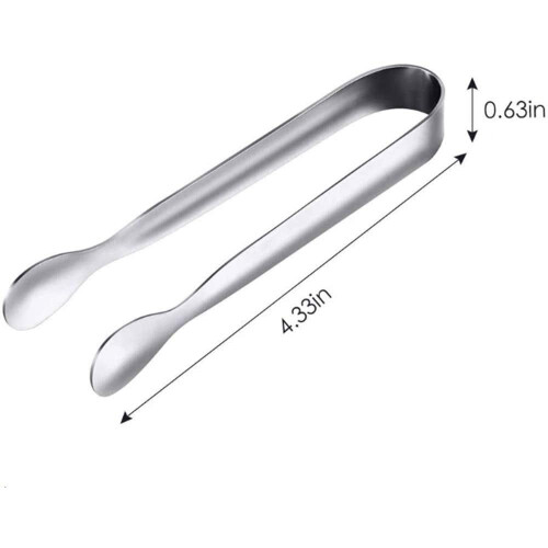 Lot de 6 mini pinces de service en acier inoxydable 1