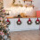 4er-Pack Mini-Weihnachtskränze (25 cm) mit roter Samtschleife 3