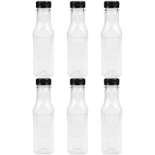Garrafas de leite de plástico de 350ml com tampa de rosca (pacote com 6)