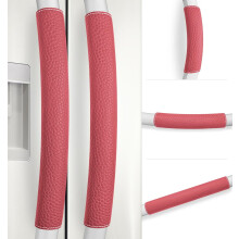 Coprimaniglie per porta del frigorifero, colore rosso cipria, 5 pezzi