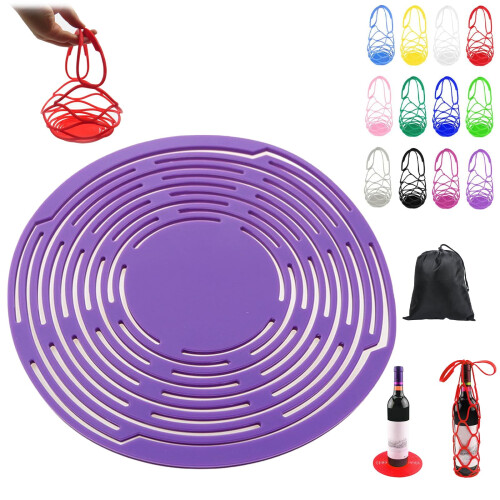 Bolsa de silicone multiuso para bebidas com alça