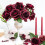 Rose artificiali color champagne – Seta realistica, gambo lungo, 1 5