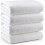 Conjunto de 4 Toalhas de Banho de Microfibra Brancas e Macias 27x54 polegadas 1