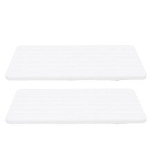 2er-Set Diatomit-Untersetzer & Seifenschale, 21x10cm, Weiß