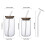 Bicchieri per bubble tea, riutilizzabili, con coperchio in bambù e cannuccia, 473 ml (16 oz). 5