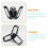 Lampe de garage LED pliable noire 36W E27 2