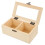 Beige træ teposeholder med 2 rum 5
