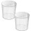 Coș de gunoi din plastic transparent, pachet de 2, 16,5x15,5x15,5 cm 3