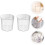 Set de 2 coșuri de gunoi din plastic transparent, 16,5 cm 4