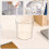 Coș de gunoi din plastic transparent, pachet de 2, 16,5x15,5x15,5 cm 4