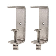 Abrazadera metálica de alta resistencia, abrazadera en C, abrazadera para carpintería con apertura de mordaza ancha (100 mm), 2 unidades.