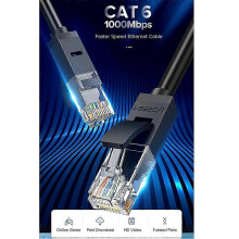 UGREEN NW102 Cat6 RJ45 Gigabit Ethernetkabel für den Haushalt, rund, 10 m