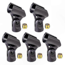 5er Pack Mikrofonklemmenhalter, 5/8" Außengewinde auf 3/8" Innengewinde Adapter, kompatibel mit Mikrofonstativen