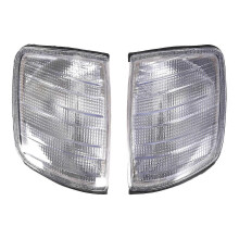 Witte hoeklichten links en rechts voor auto's, richtingaanwijzers, compatibel met Mercedes W124 E-Klasse Sedan 1985-95 1248260043 1248260143