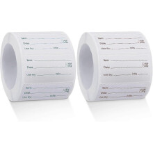 2 Rolls 1000 Pieces Dissolvable Food Labels Food Canning Removable Stickersred And Blue